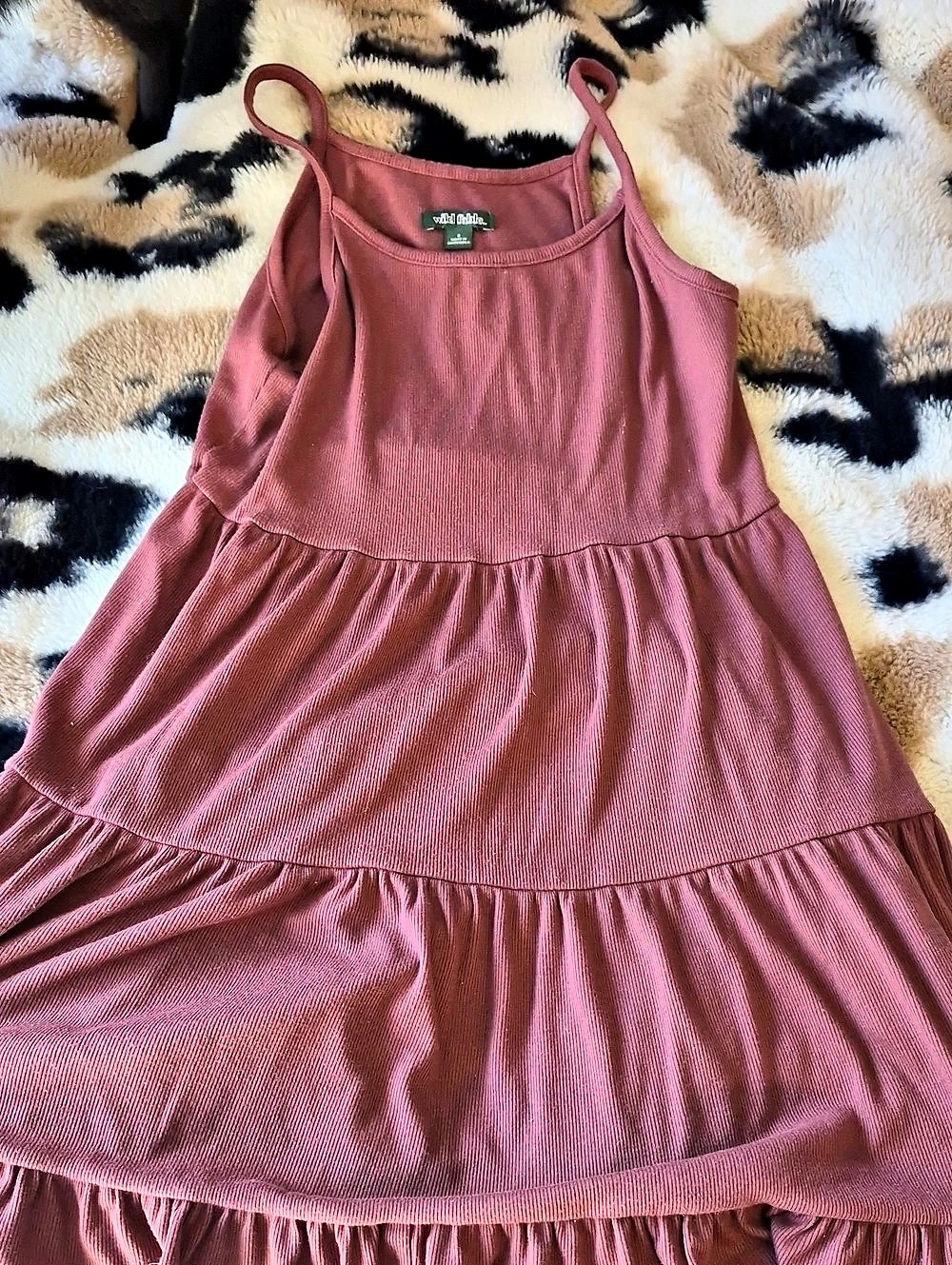 wild fable Tiered Mauve Dress Size S